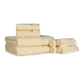 Superior 8 pc Egyptian Cotton Highly Absorbent Solid Ultra Soft Towel Set