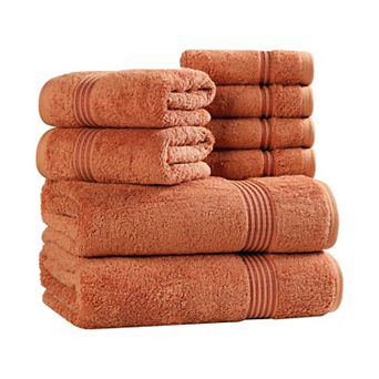 Superior 8 pc Egyptian Cotton Highly Absorbent Solid Ultra Soft Towel Set