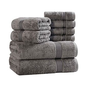 Superior 8 pc Egyptian Cotton Highly Absorbent Solid Ultra Soft Towel Set
