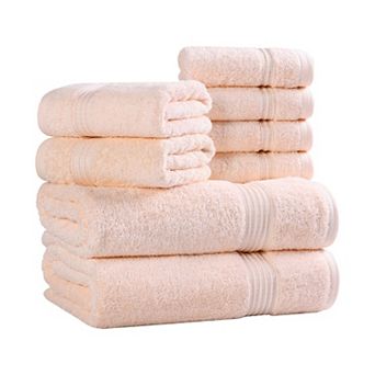 Superior 8 pc Egyptian Cotton Highly Absorbent Solid Ultra Soft Towel Set