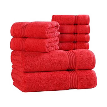 Superior 8 pc Egyptian Cotton Highly Absorbent Solid Ultra Soft Towel Set