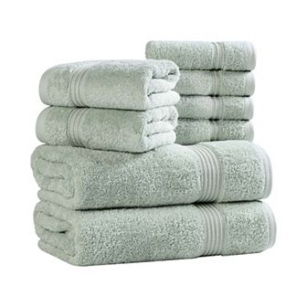 Superior 8 pc Egyptian Cotton Highly Absorbent Solid Ultra Soft Towel Set