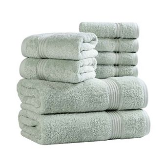 Superior 8 pc Egyptian Cotton Highly Absorbent Solid Ultra Soft Towel Set