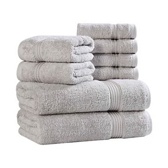 Superior 8 pc Egyptian Cotton Highly Absorbent Solid Ultra Soft Towel Set