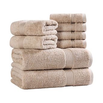 Superior 8 pc Egyptian Cotton Highly Absorbent Solid Ultra Soft Towel Set