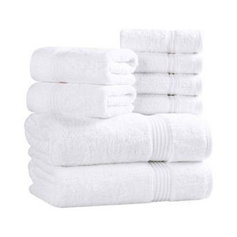 Superior 8 pc Egyptian Cotton Highly Absorbent Solid Ultra Soft Towel Set