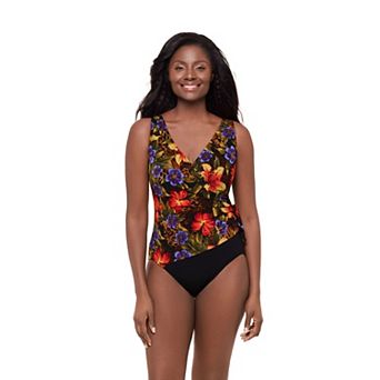 Women's Great Lengths Entangled Ruffle Surplice One Piece Swimsuit