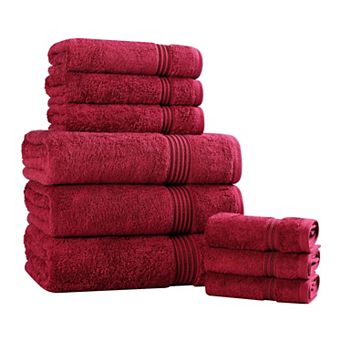 Superior 9 pc Egyptian Cotton Highly Absorbent Solid Ultra Soft Towel Set