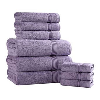 Superior 9 pc Egyptian Cotton Highly Absorbent Solid Ultra Soft Towel Set