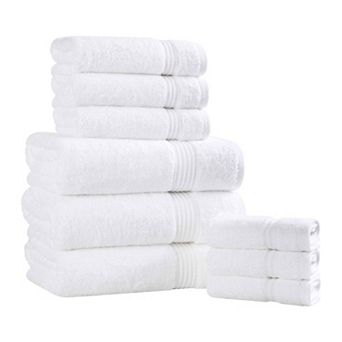 Superior 9 pc Egyptian Cotton Highly Absorbent Solid Ultra Soft Towel Set