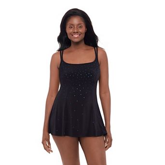 Women's Great Lengths Diamond Galaxy Princess Seam Swimdress One-Piece Swimsuit