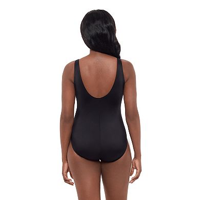 Women's Great Lengths Risk Taker Pleated Surplice One Piece Swimsuit