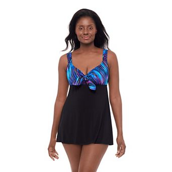 Women's Great Lengths Risk Taker Tie Front Swimdress One Piece Swimsuit