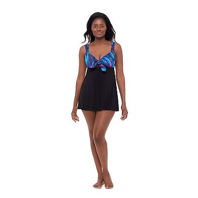 Women's Great Lengths Risk Taker Tie Front Swimdress One Piece Swimsuit