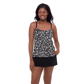 Women's Great Lengths Faux Ruffle Skirtini Swim Top