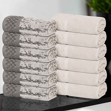 Superior 12-pc. Lodie Cotton Jacquard Solid and Two-Toned Face Towel/Washcloth Set