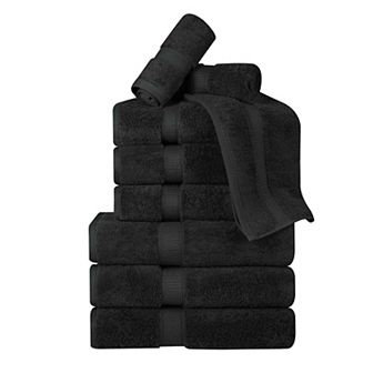 Superior 9 pc Egyptian Cotton Heavyweight Solid Plush Towel Set