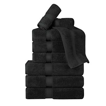 Superior 9 pc Egyptian Cotton Heavyweight Solid Plush Towel Set