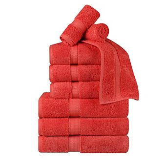 Superior 9 pc Egyptian Cotton Heavyweight Solid Plush Towel Set