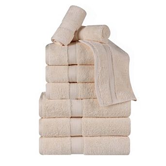 Superior 9 pc Egyptian Cotton Heavyweight Solid Plush Towel Set