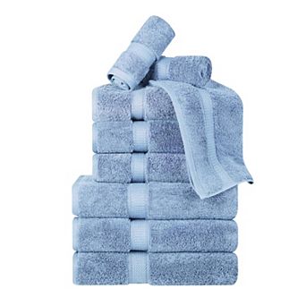 Superior 9 pc Egyptian Cotton Heavyweight Solid Plush Towel Set