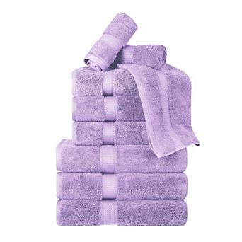 Superior 9 pc Egyptian Cotton Heavyweight Solid Plush Towel Set