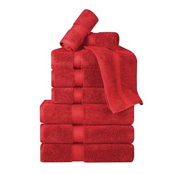 Superior 9 pc Egyptian Cotton Heavyweight Solid Plush Towel Set