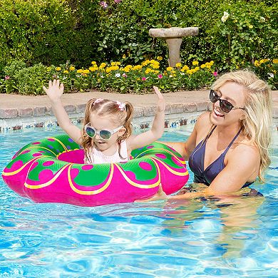 Poolmaster Swimming Pool Inflatable Pink Flower Baby Rider Float