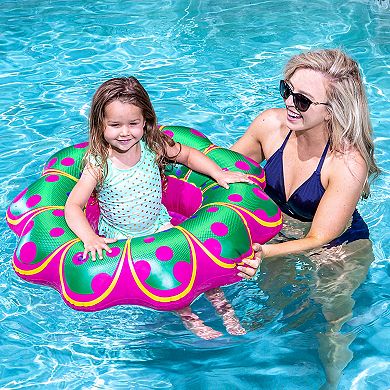 Poolmaster Swimming Pool Inflatable Pink Flower Baby Rider Float