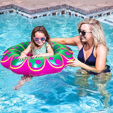 Poolmaster Swimming Pool Inflatable Pink Flower Baby Rider Float