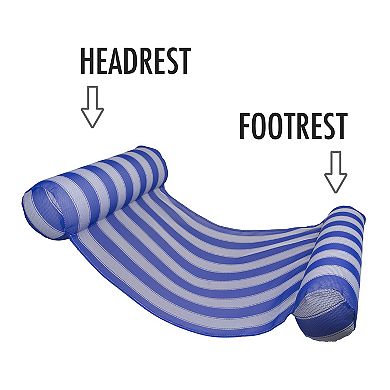 Poolmaster Blue Water Hammock Swimming Pool Float Lounge