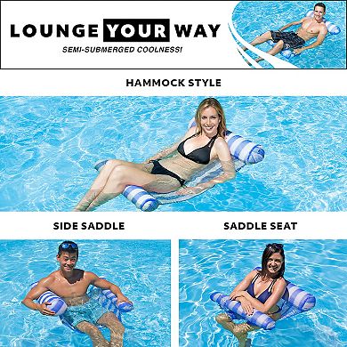 Poolmaster Blue Water Hammock Swimming Pool Float Lounge