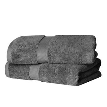 Superior 2 pc Egyptian Cotton Heavyweight Solid Plush Bath Towel Set