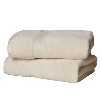 Superior 2 pc Egyptian Cotton Heavyweight Solid Plush Bath Towel Set