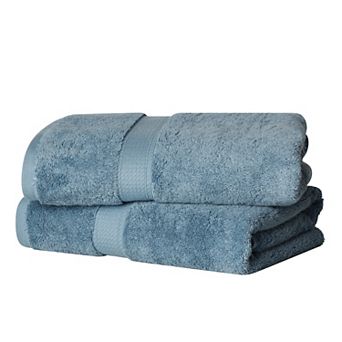 Superior 2 pc Egyptian Cotton Heavyweight Solid Plush Bath Towel Set