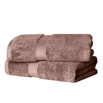 Superior 2 pc Egyptian Cotton Heavyweight Solid Plush Bath Towel Set