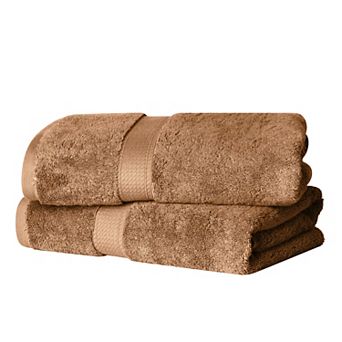 Superior 2 pc Egyptian Cotton Heavyweight Solid Plush Bath Towel Set