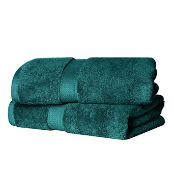 Superior 2 pc Egyptian Cotton Heavyweight Solid Plush Bath Towel Set