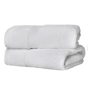 Superior 2 pc Egyptian Cotton Heavyweight Solid Plush Bath Towel Set