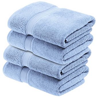 Superior 4 pc Egyptian Cotton Heavyweight Solid Plush Bath Towel Set