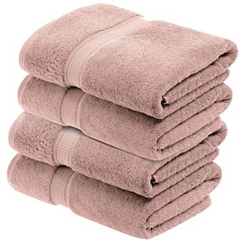 Superior 4 pc Egyptian Cotton Heavyweight Solid Plush Bath Towel Set