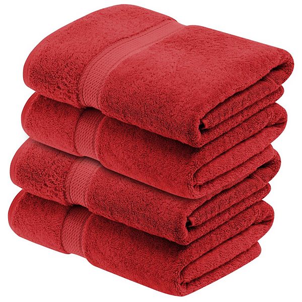 Superior 4-pc. Egyptian Cotton Heavyweight Solid Plush Bath Towel Set