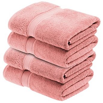 Superior 4 pc Egyptian Cotton Heavyweight Solid Plush Bath Towel Set