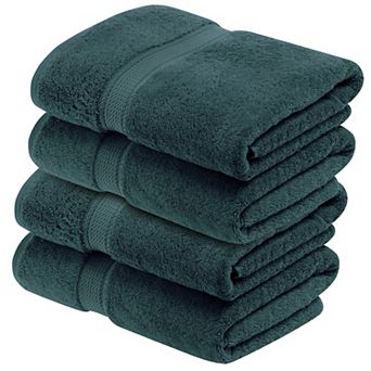 Superior 4 pc Egyptian Cotton Heavyweight Solid Plush Bath Towel Set