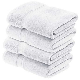 Superior 4 pc Egyptian Cotton Heavyweight Solid Plush Bath Towel Set