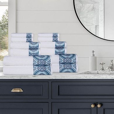 Superior 12-pc. Medallion Cotton Jacquard Textured Towel Set