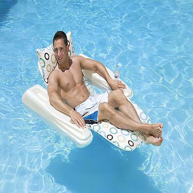 Poolmaster Rio Sun Adjustable Floating Chaise Lounge - Mod Dots