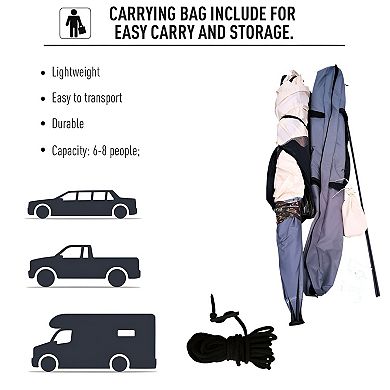 Durable 10' x 10' Pop-Up Canopy Tent Easy Setup and Portable