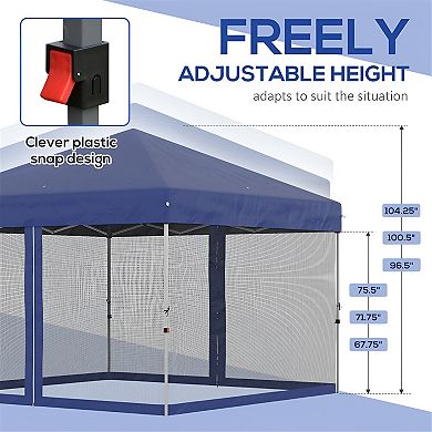 Durable 10' x 10' Pop-Up Canopy Tent Easy Setup and Portable