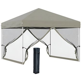 Durable 10' x 10' Pop-Up Canopy Tent Easy Setup and Portable